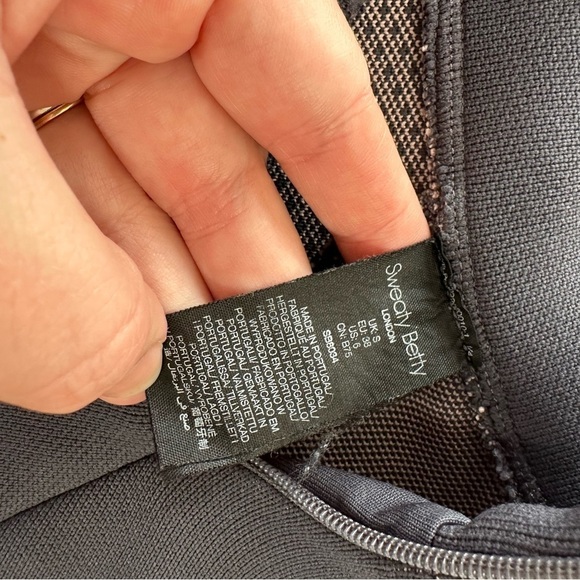 Sweaty Betty Womens Small Gray Pink Zip Mock Neck Pullover Baselayer Shirt - Picture 3 of 6